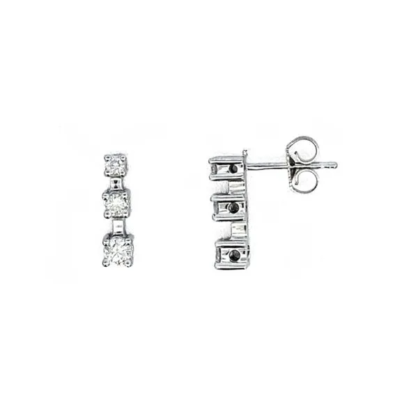 Estate White Gold Diamond Drop Earrings Mark Jewellers La Crosse, WI