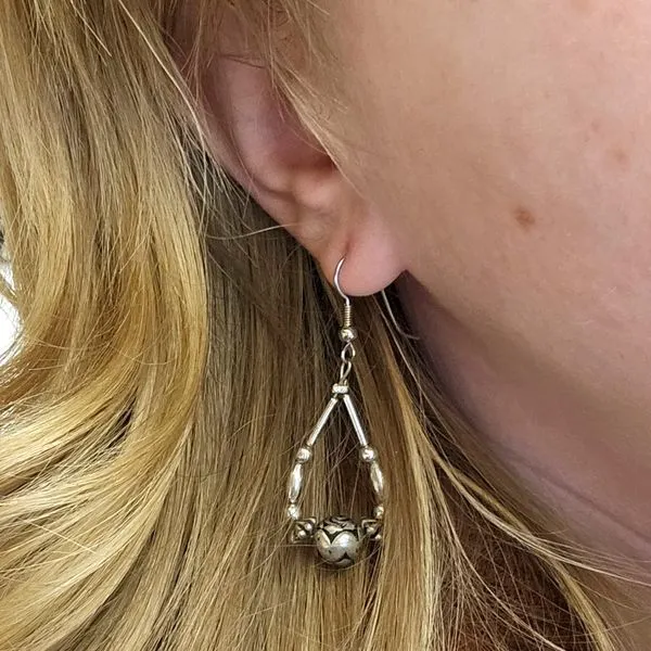 Estate Sterling Bead Earrings Image 3 Mark Jewellers La Crosse, WI