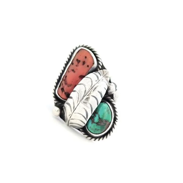 Estate Sterling Red & Teal Stone Ring Mark Jewellers La Crosse, WI