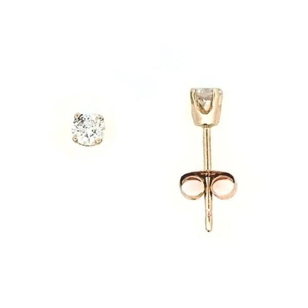Estate Yellow Gold Diamond Stud Earrings Mark Jewellers La Crosse, WI