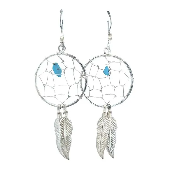 Estate Sterling Dreamcatcher Dangle Earrings Mark Jewellers La Crosse, WI