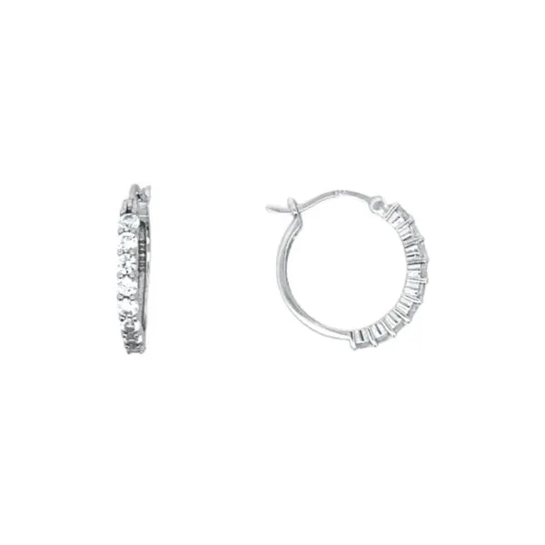 Estate Sterling Crystal Hoop Earrings Mark Jewellers La Crosse, WI