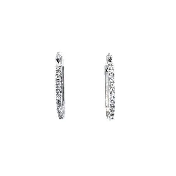Estate Sterling CZ Hoop Earrings Mark Jewellers La Crosse, WI