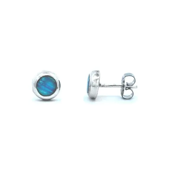 Estate Sterling Synthetic Opal Stud Earrings Mark Jewellers La Crosse, WI