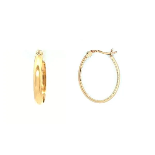 Estate Gold-Plated Sterling Oval Hoop Earrings Mark Jewellers La Crosse, WI