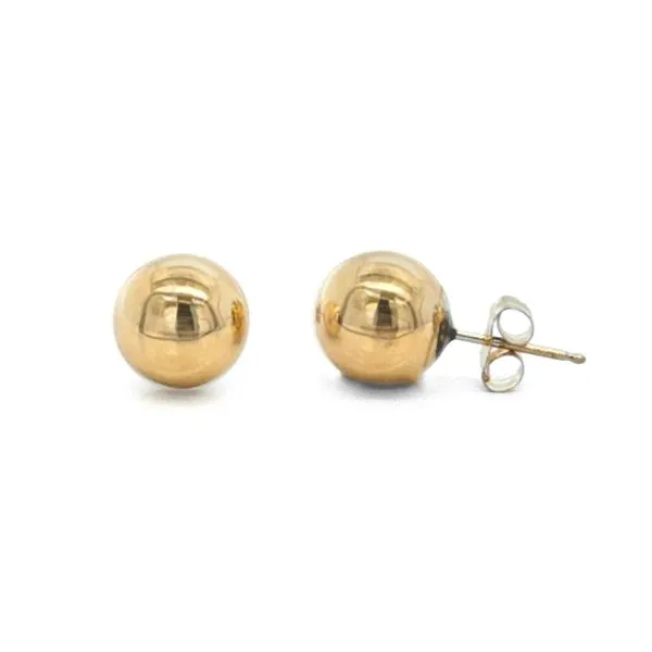 Estate Yellow Gold Ball Stud Earrings Mark Jewellers La Crosse, WI