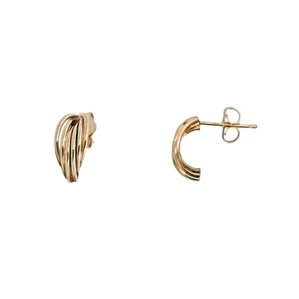 Estate Yellow Gold J-Hoop Earrings Mark Jewellers La Crosse, WI