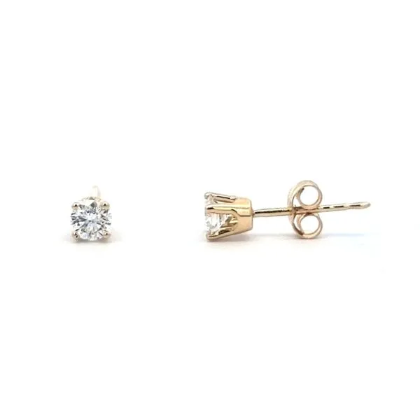 Estate Yellow Gold Diamond Stud Earrings Mark Jewellers La Crosse, WI