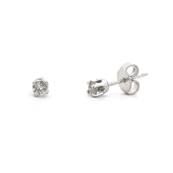 Estate White Gold Diamond Stud Earrings Mark Jewellers La Crosse, WI