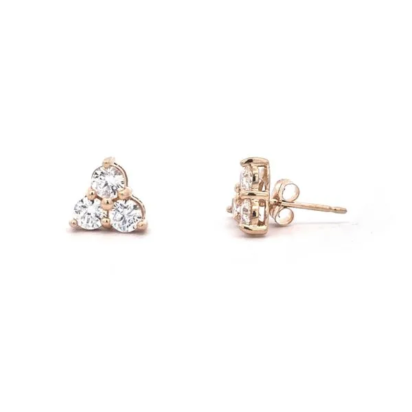 Estate Yellow Gold CZ Stud Earrings Mark Jewellers La Crosse, WI