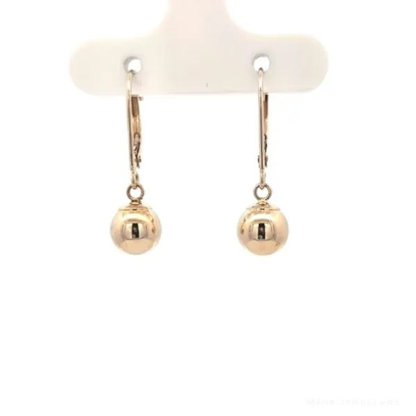 Estate Yellow Gold Ball Drop Earrings Mark Jewellers La Crosse, WI