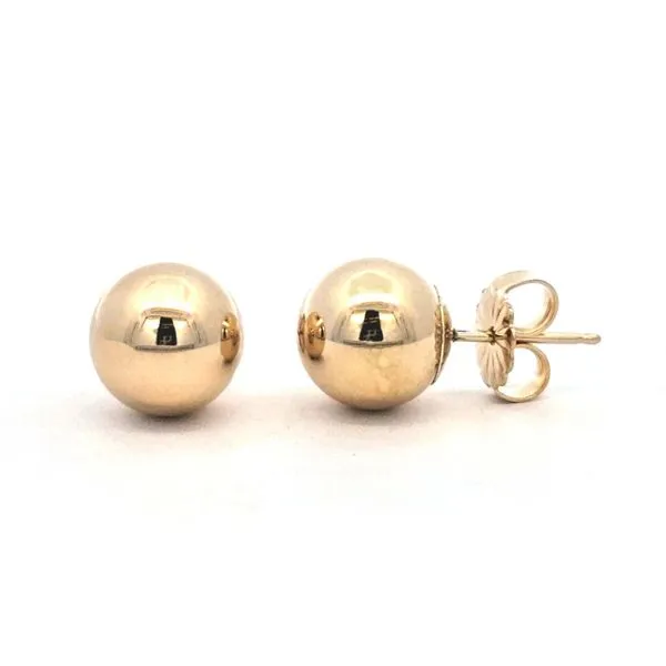 Estate Yellow Gold Ball Stud Earrings Mark Jewellers La Crosse, WI