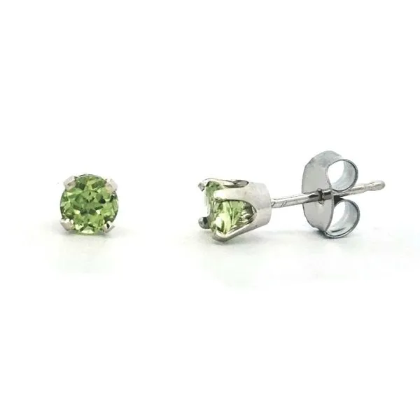 Estate White Gold Peridot Stud Earrings Mark Jewellers La Crosse, WI