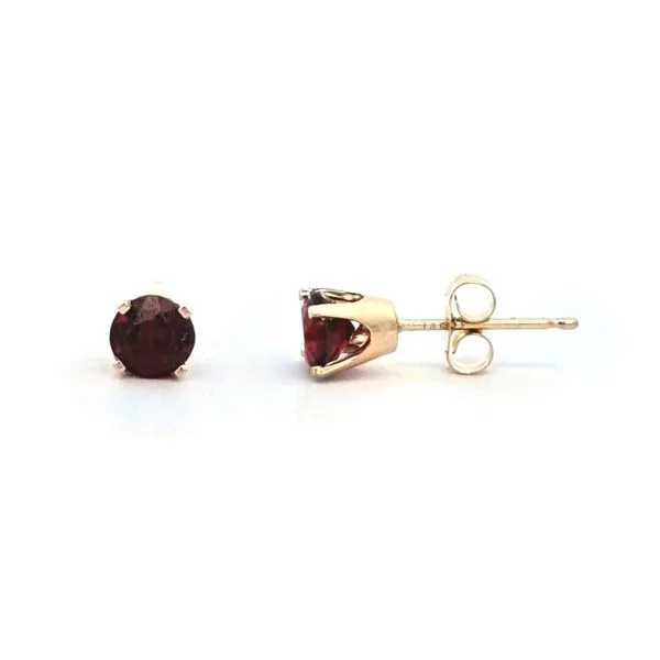 Estate Yellow Gold Garnet Stud Earrings Mark Jewellers La Crosse, WI