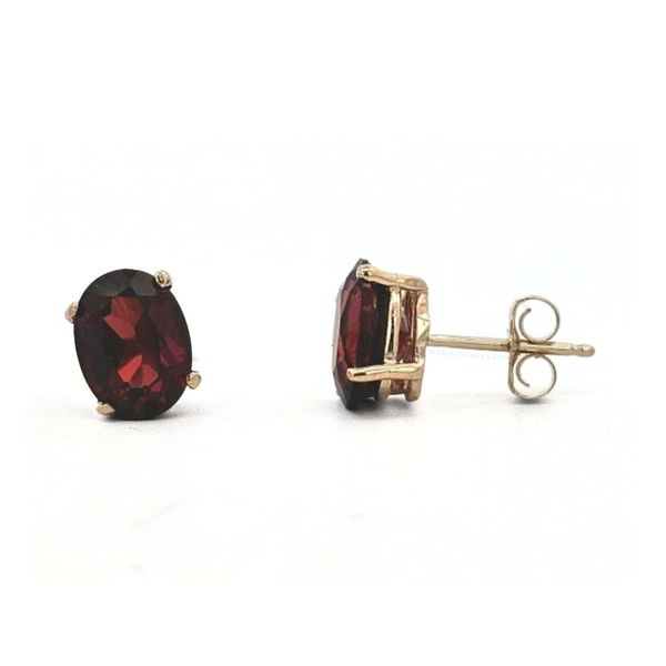 Estate Yellow Gold Garnet Earrings Mark Jewellers La Crosse, WI