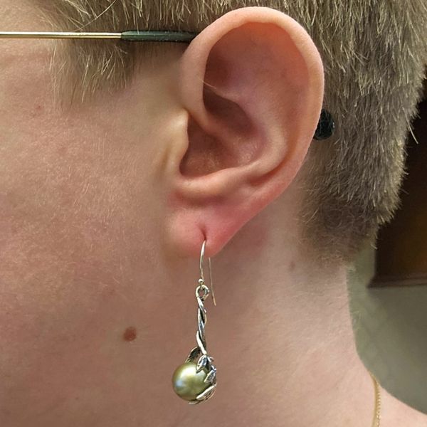 Estate Sterling Drop Earrings Image 3 Mark Jewellers La Crosse, WI