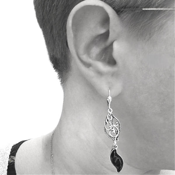 Estate Sterling Drop Earrings Image 3 Mark Jewellers La Crosse, WI