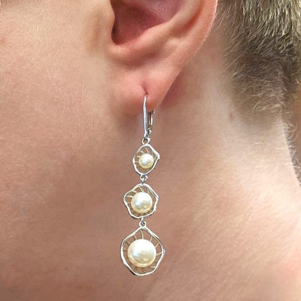 Estate Sterling Drop Earrings Image 2 Mark Jewellers La Crosse, WI