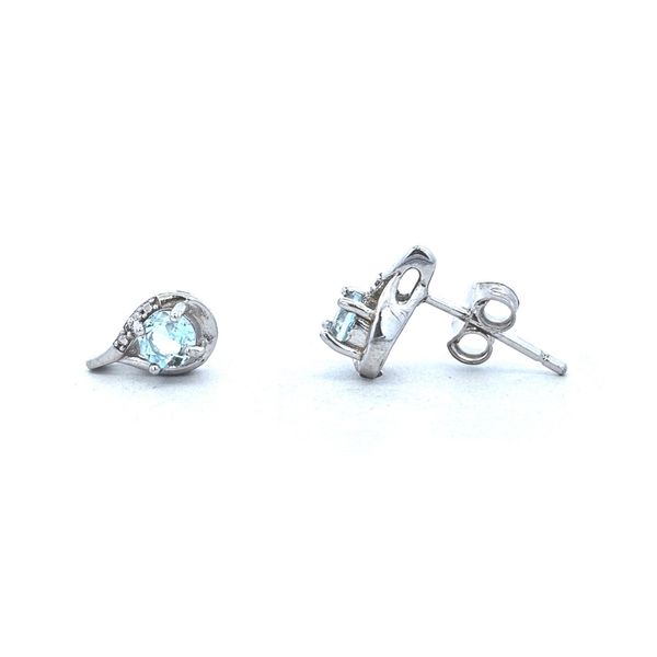 Estate Sterling Blue Stone Earrings Mark Jewellers La Crosse, WI
