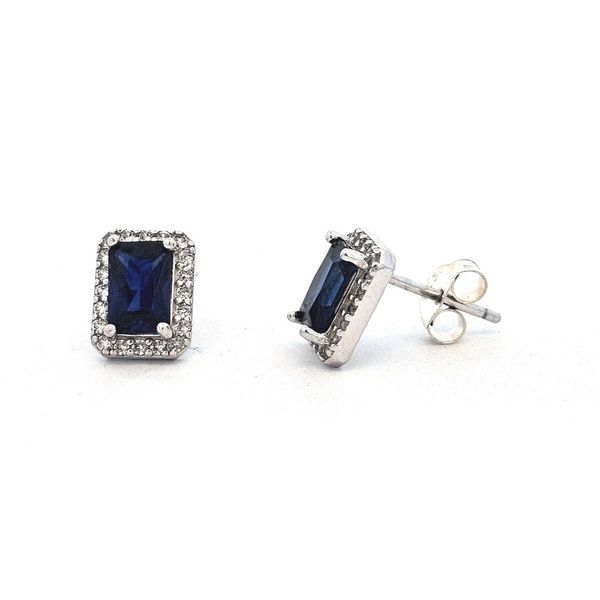 Estate Sterling Blue Stone Earrings Mark Jewellers La Crosse, WI