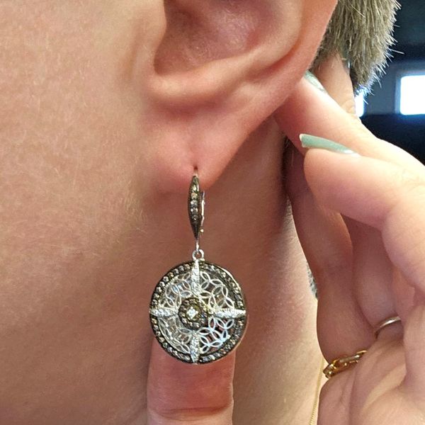 Estate Sterling CZ Drop Earrings Image 3 Mark Jewellers La Crosse, WI