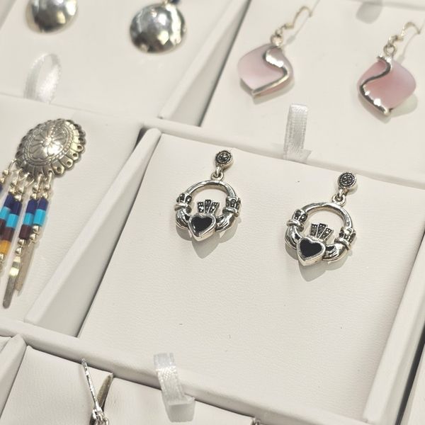 Estate Sterling Drop Earrings Image 2 Mark Jewellers La Crosse, WI