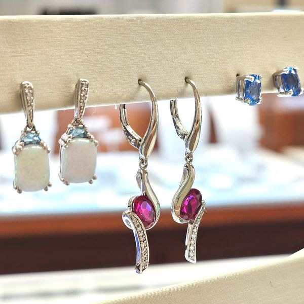 Estate Sterling Drop Earrings Image 2 Mark Jewellers La Crosse, WI