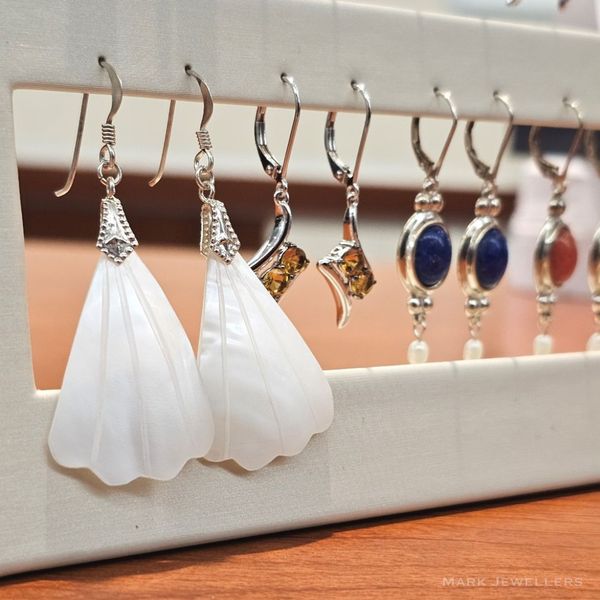 Estate Sterling Drop Earrings Image 2 Mark Jewellers La Crosse, WI