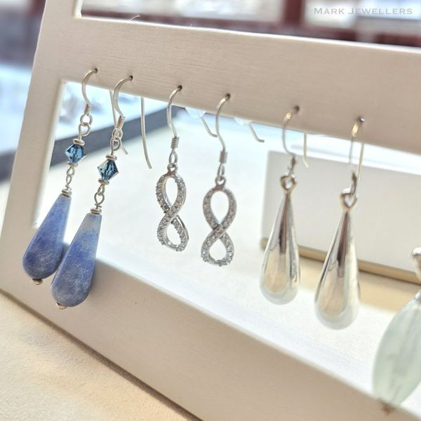 Estate Sterling Drop Earrings Image 2 Mark Jewellers La Crosse, WI