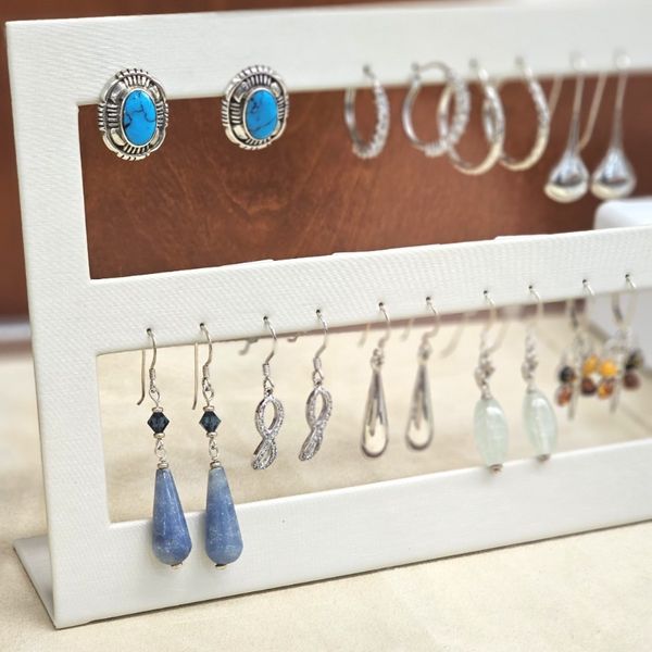 Estate Sterling Drop Earrings Image 2 Mark Jewellers La Crosse, WI