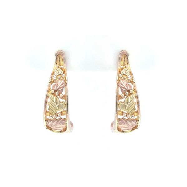 Estate Tri-Color Gold J-Hoop Earrings Mark Jewellers La Crosse, WI