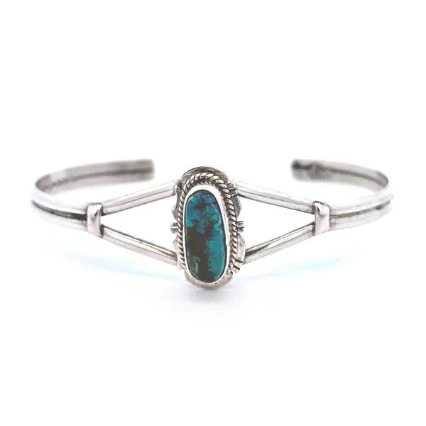 Estate Sterling Synthetic Turquoise Cuff Bracelet Mark Jewellers La Crosse, WI
