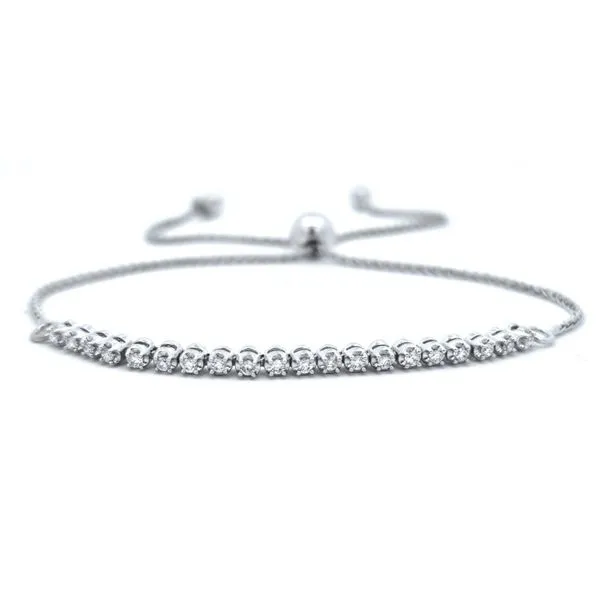 Estate Sterling Lab Grown Diamond Bolo Bracelet Mark Jewellers La Crosse, WI