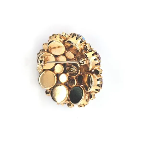 Estate Red & Pink Rhinestone Pin Image 2 Mark Jewellers La Crosse, WI