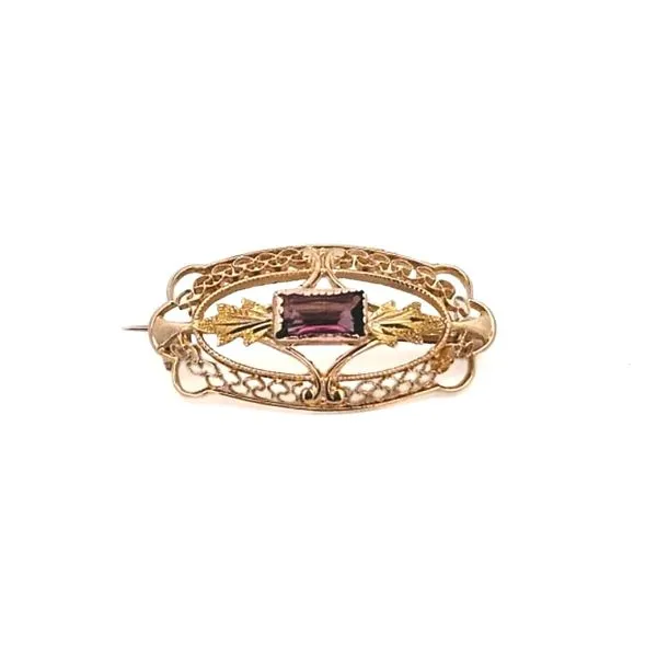 Estate Yellow Gold Purple Stone Pin Mark Jewellers La Crosse, WI