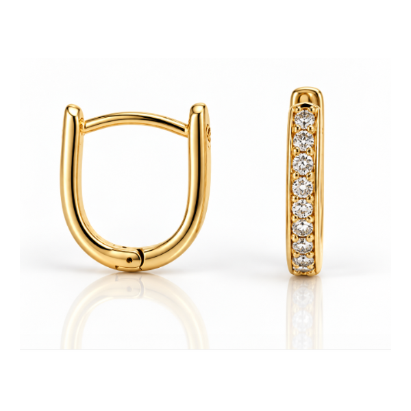  14k Gold Diamond Earrings Marks of Design Shelton, CT