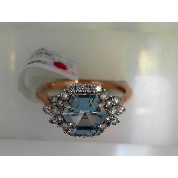 14K Salt and Pepper Center Stone Engagement Ring Marks of Design Shelton, CT