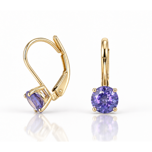  14k Gold Colored Stone Earrings Marks of Design Shelton, CT