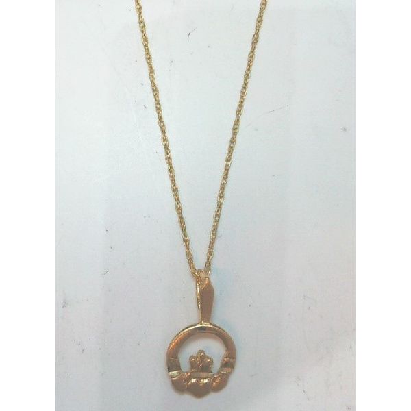 Claddagh Pendant in 14K Yellow Gold Marks of Design Shelton, CT