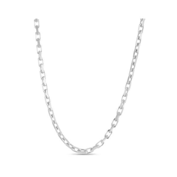 French Cable Chain in 14KT White Gold Marks of Design Shelton, CT