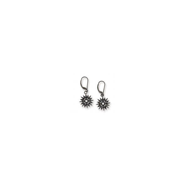 925 Mini Black Sun Dial Earrings Marks of Design Shelton, CT