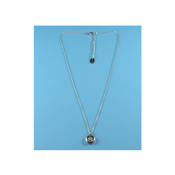 14K Circle With Blue Topaz Pendant Marks of Design Shelton, CT
