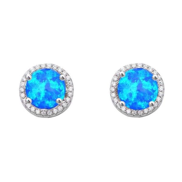 Sterling Silver Colored Stone Earrings Marks of Design Shelton, CT