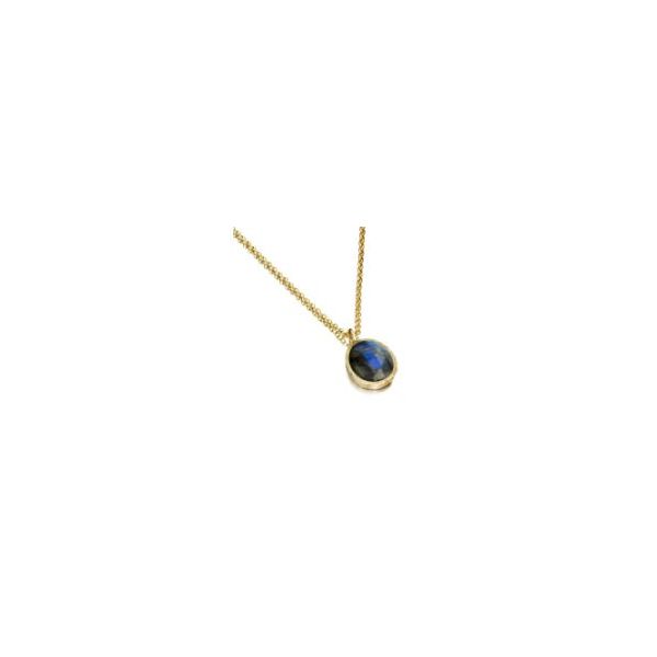 Sterling/18K Plate Pendant with gemstones Marks of Design Shelton, CT