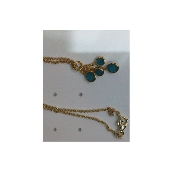 Sterling/18K Plate Pendant with gemstones Image 3 Marks of Design Shelton, CT