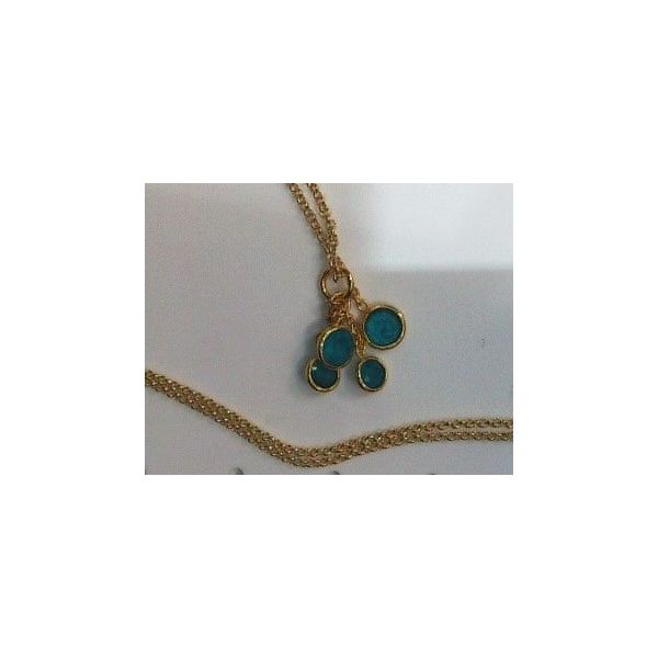 Sterling/18K Plate Pendant with gemstones Marks of Design Shelton, CT