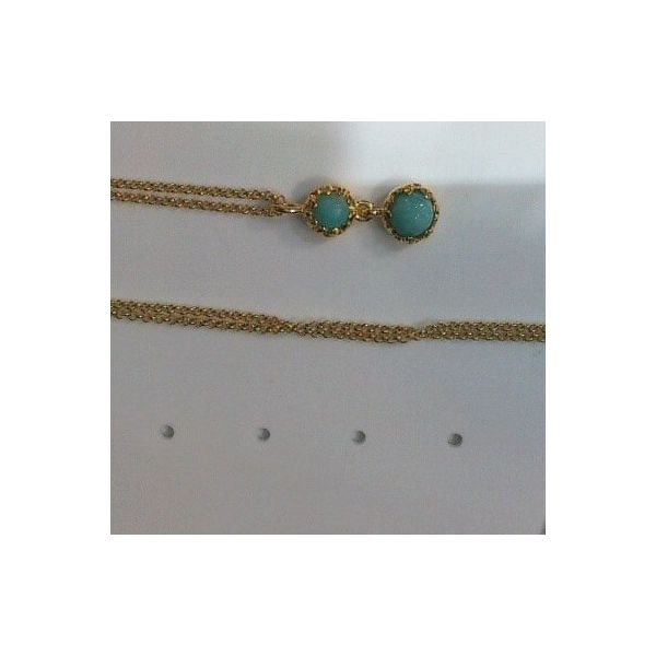 Sterling/18K Plate Pendant with gemstones Marks of Design Shelton, CT