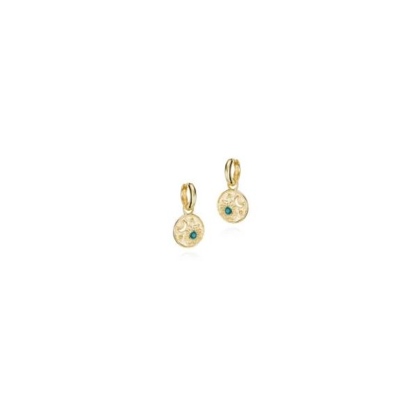 Sterling/18K Plate Earrings with Gemstones Marks of Design Shelton, CT