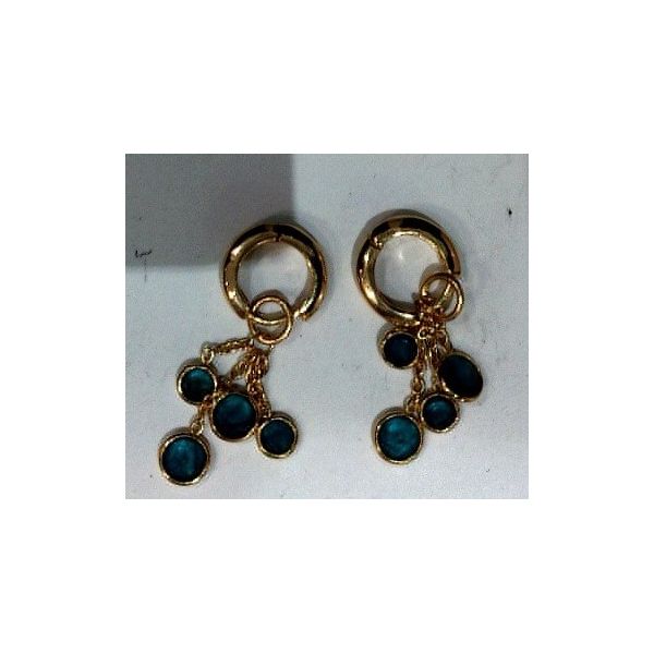 Sterling/18K Plate Earrings with Gemstones Marks of Design Shelton, CT