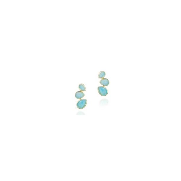 Sterling/18K Plate Earrings with Gemstones Marks of Design Shelton, CT